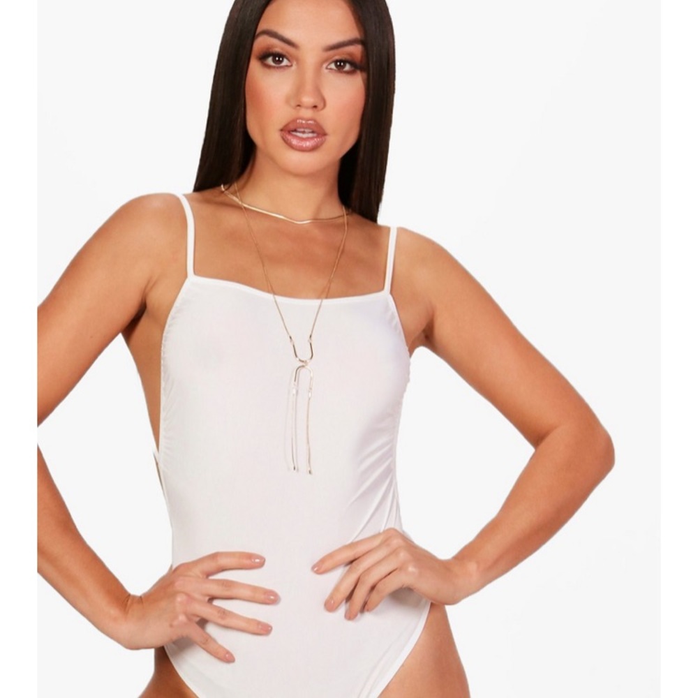 Boohoo Bodysuit: White